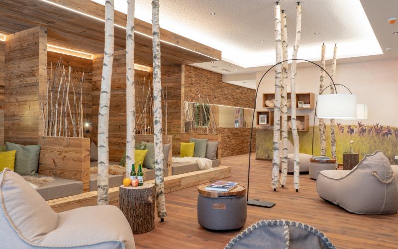 Ruheraum in der Waldwellness im Hotel Lärchenhof