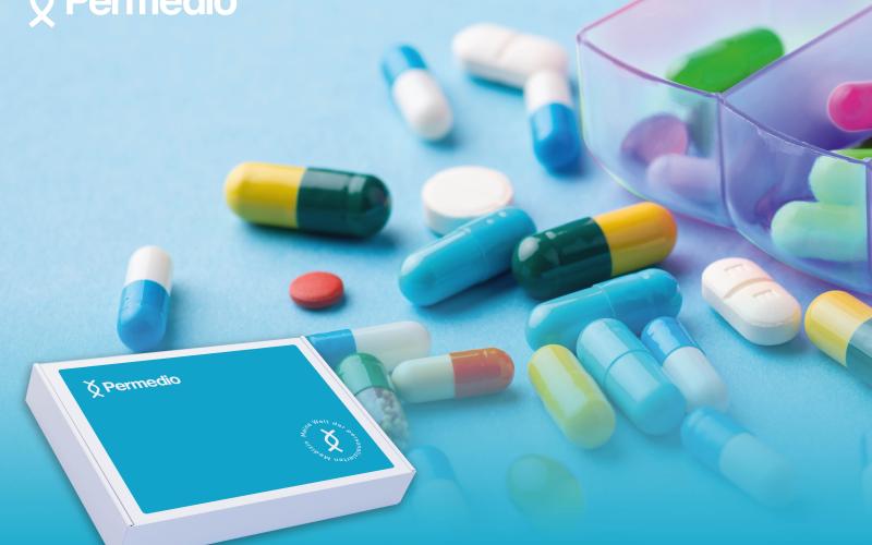 Bild von bunten Tabletten