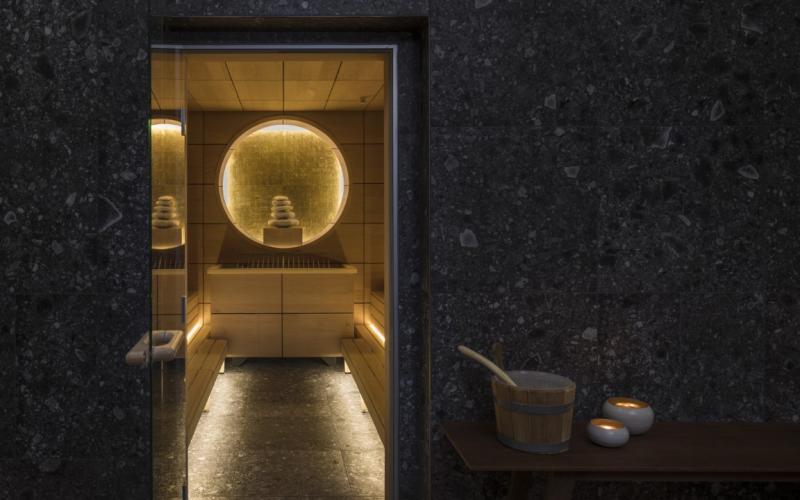 Blick in die Sauna des Falkensteiner Balance Resort Stegersbach