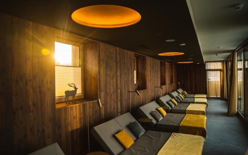 Ruheraum mit modernem Ambiente im Dilly - Das Nationalpark Resort