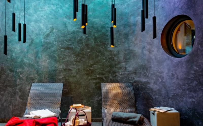 Ruheraum im Wellnessbereich des Hotels Latini