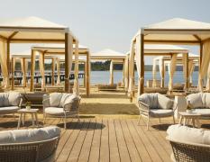 Eigener Strandabschnitt im Hotel Palace Portoroz