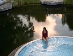 Badeteich und Whirlpool im Heilthermen Resort Bad Waltersdorf
