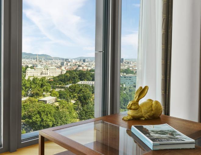 Ausblick aus einer Suite des Andaz Hotel Vienna