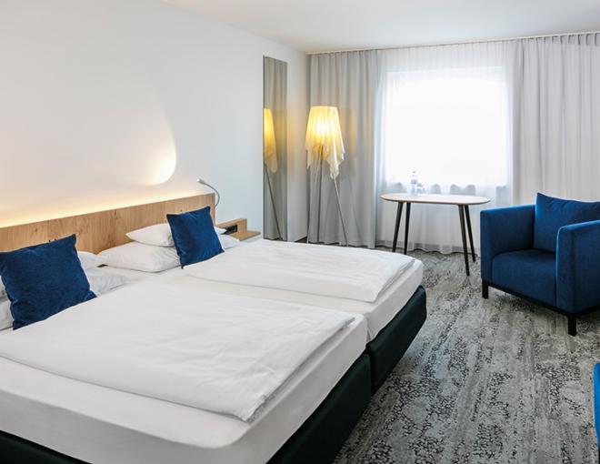 Beispiel eines Doppelzimmers im ARCOTEL Wimberger