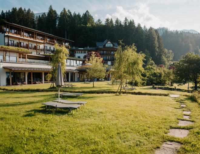 Aussenansciht des Hotels der daberer. das biohotel